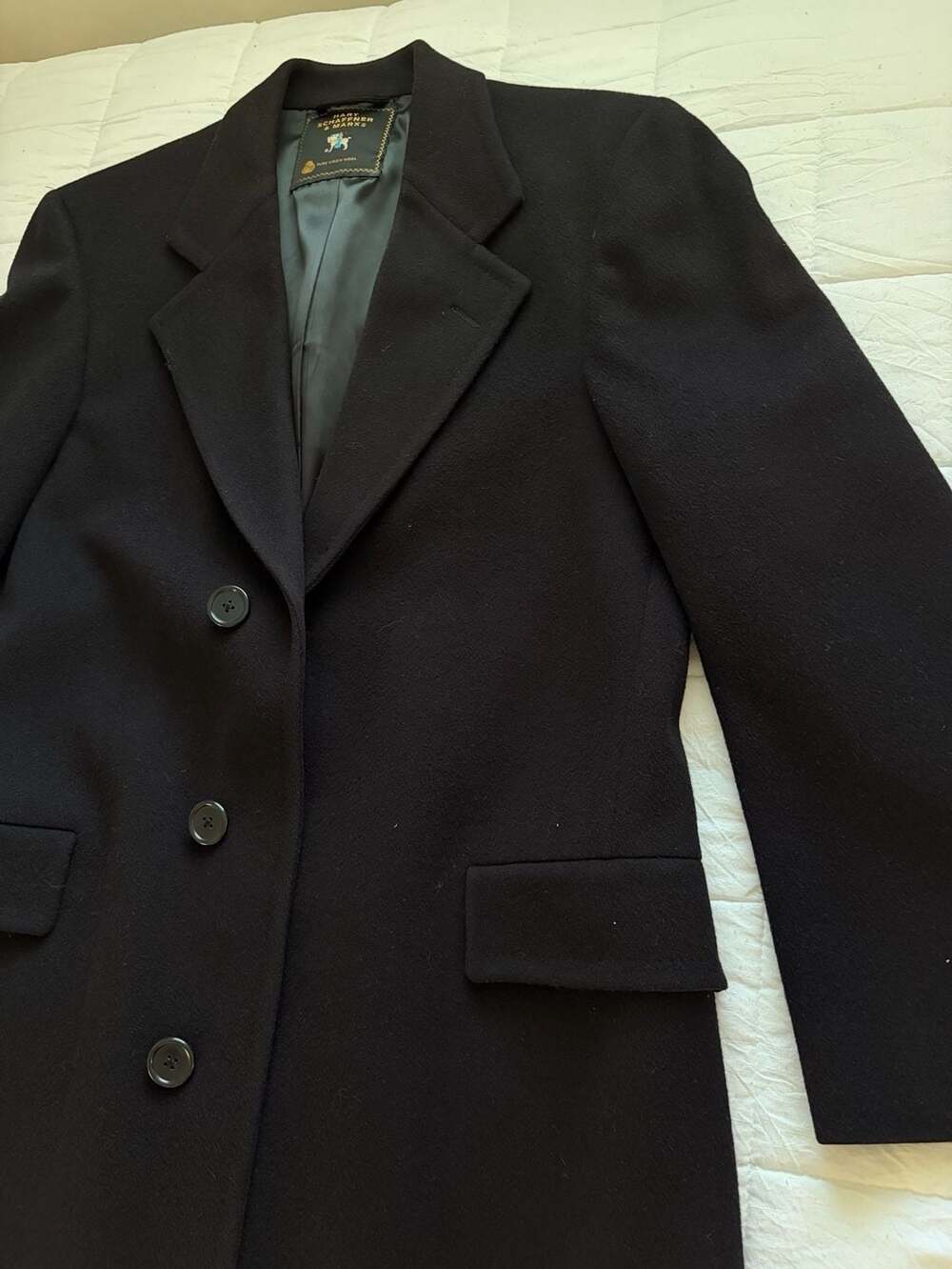 Hart Schaffner Marx Pure Virgin Wool Jacket Black